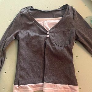 long sleeved grey tee, hardly worn!